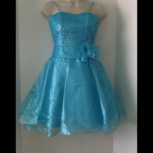 C.W. Designs Aqua Blue Party / Pageant Dress